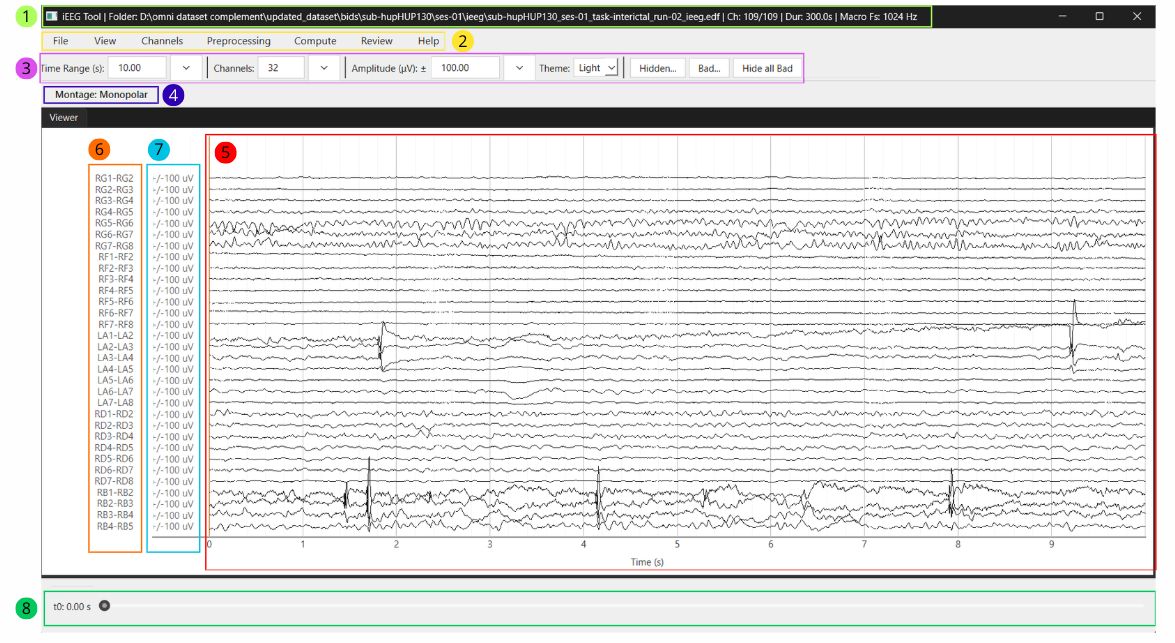 Main window with a loaded recording